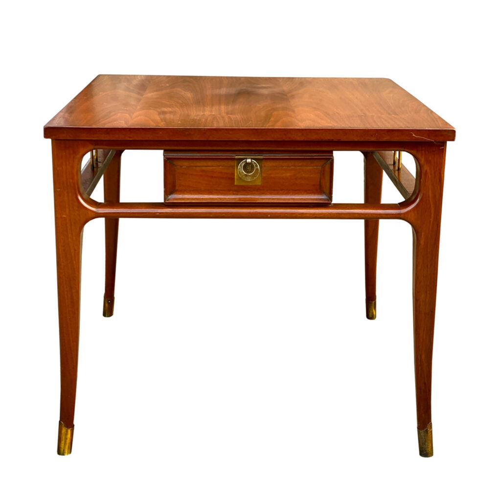 'Tiara' Series Walnut Mid-Century End Table by White Furniture