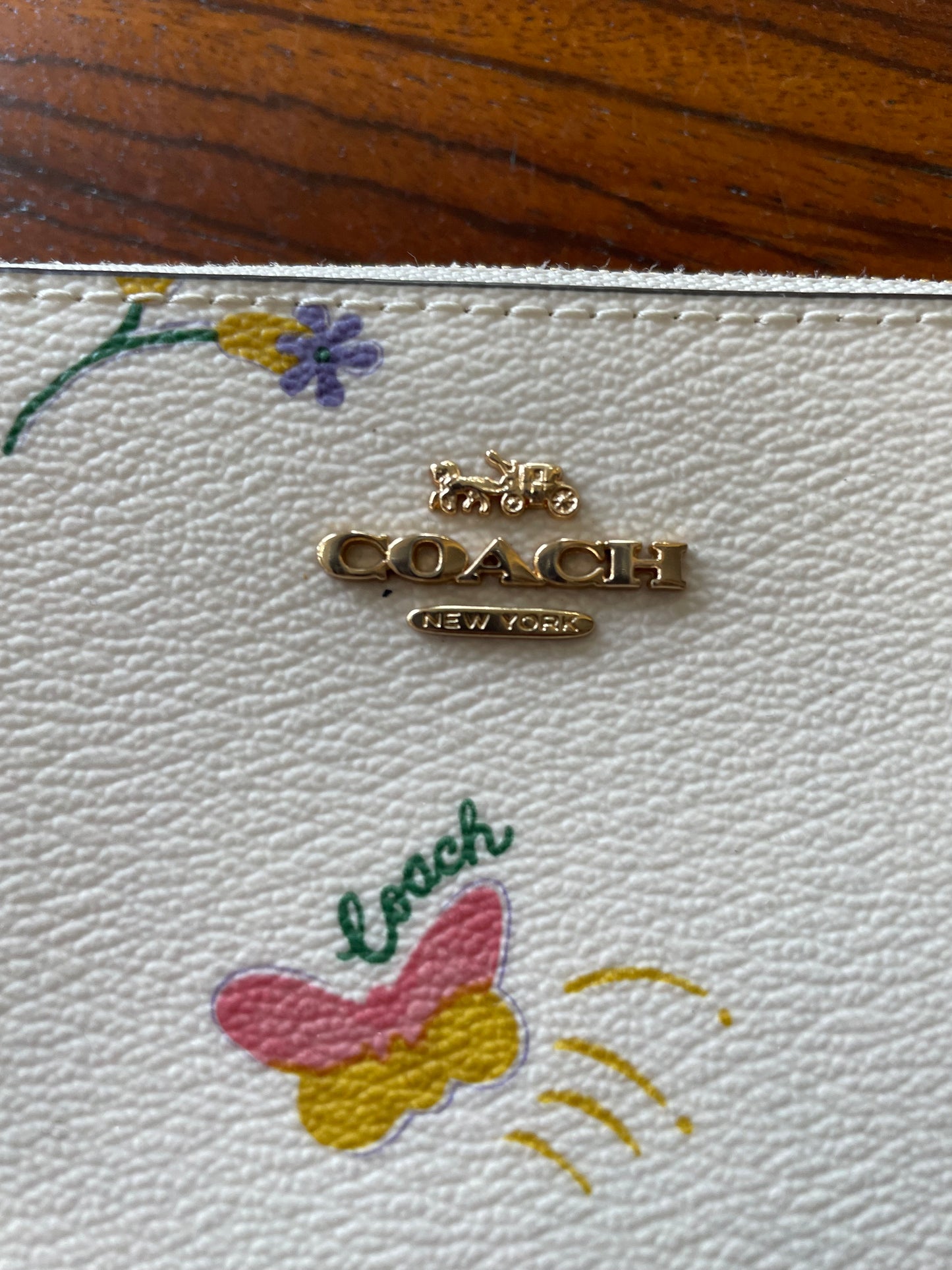 Coach Corner Zip Wristlet with Dreamy Veggie Print