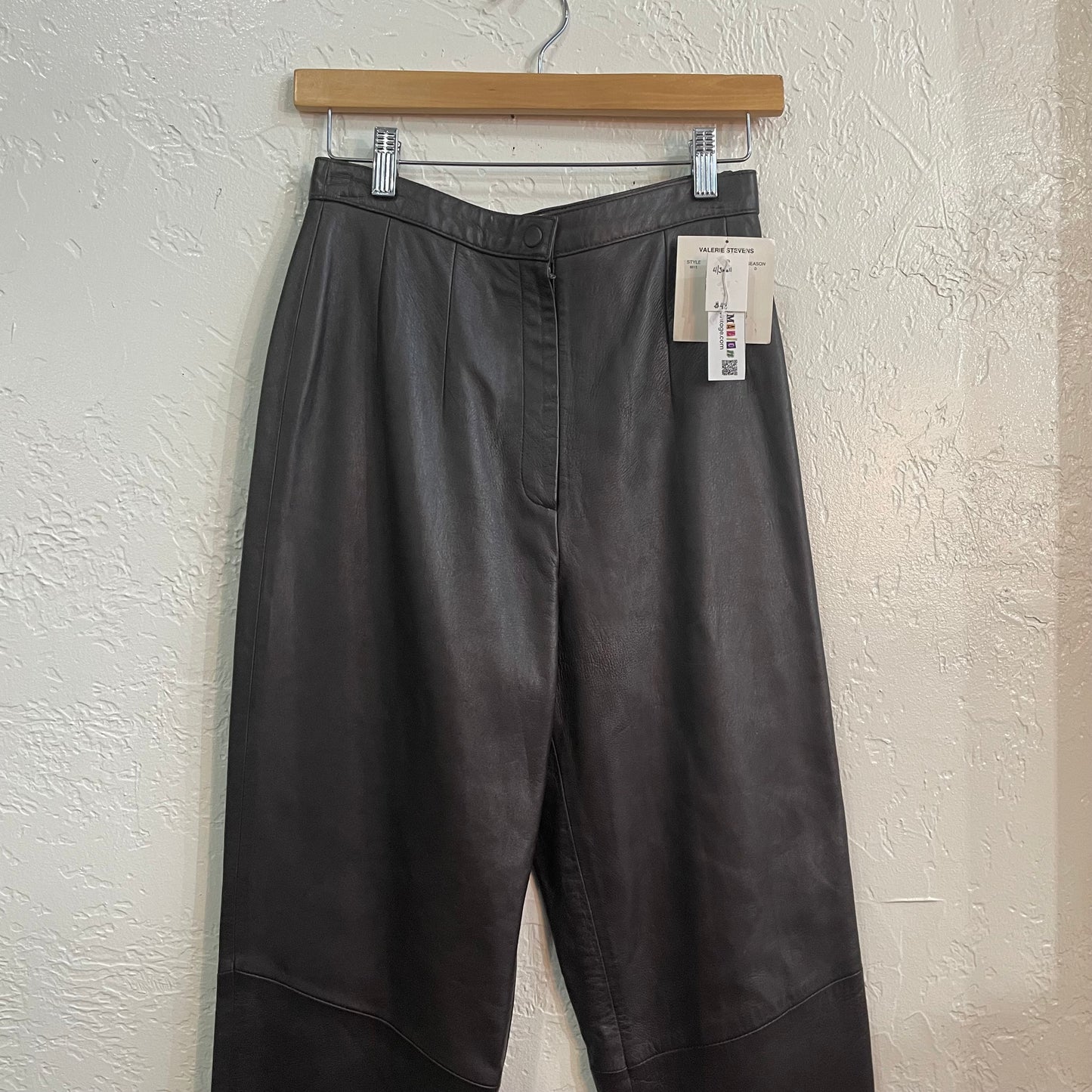 Valerie Steven’s Deep Brown High Waisted Leather Pants NWT | Size 4