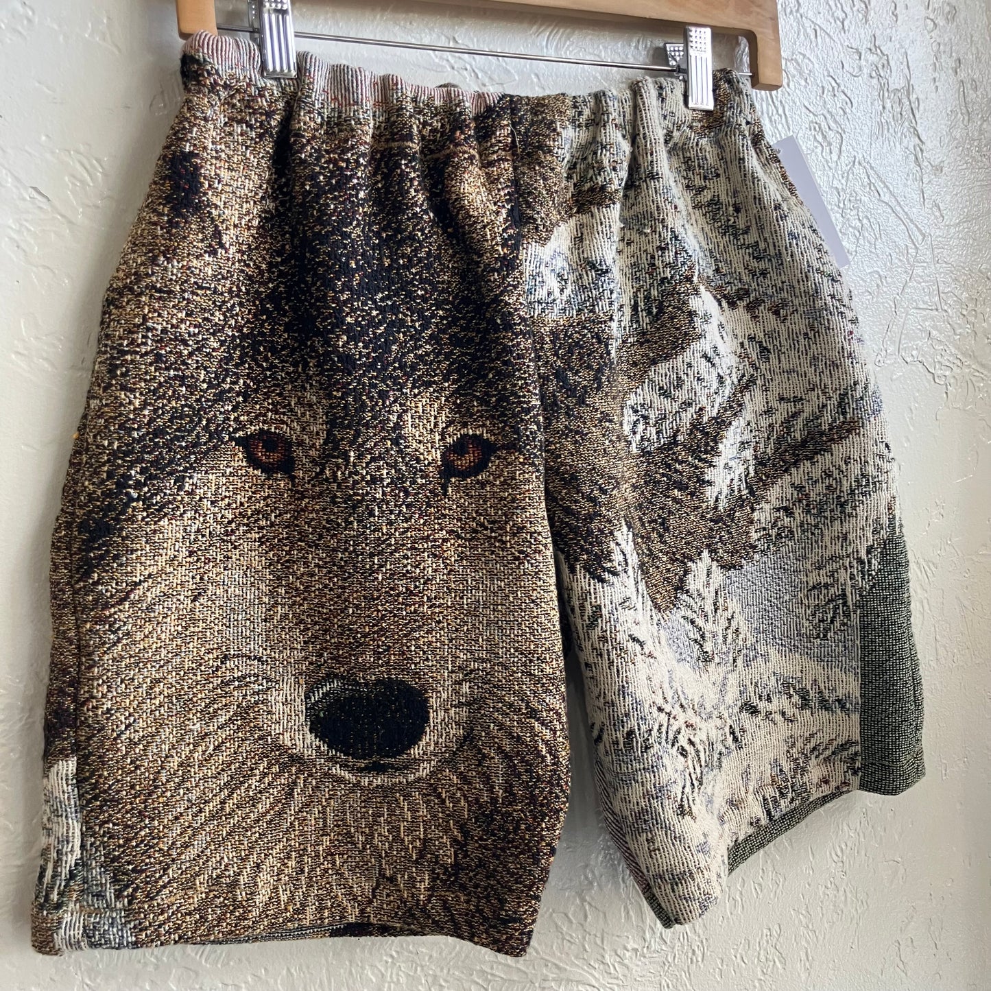 Custom Wolf Tapestry Shorts Small