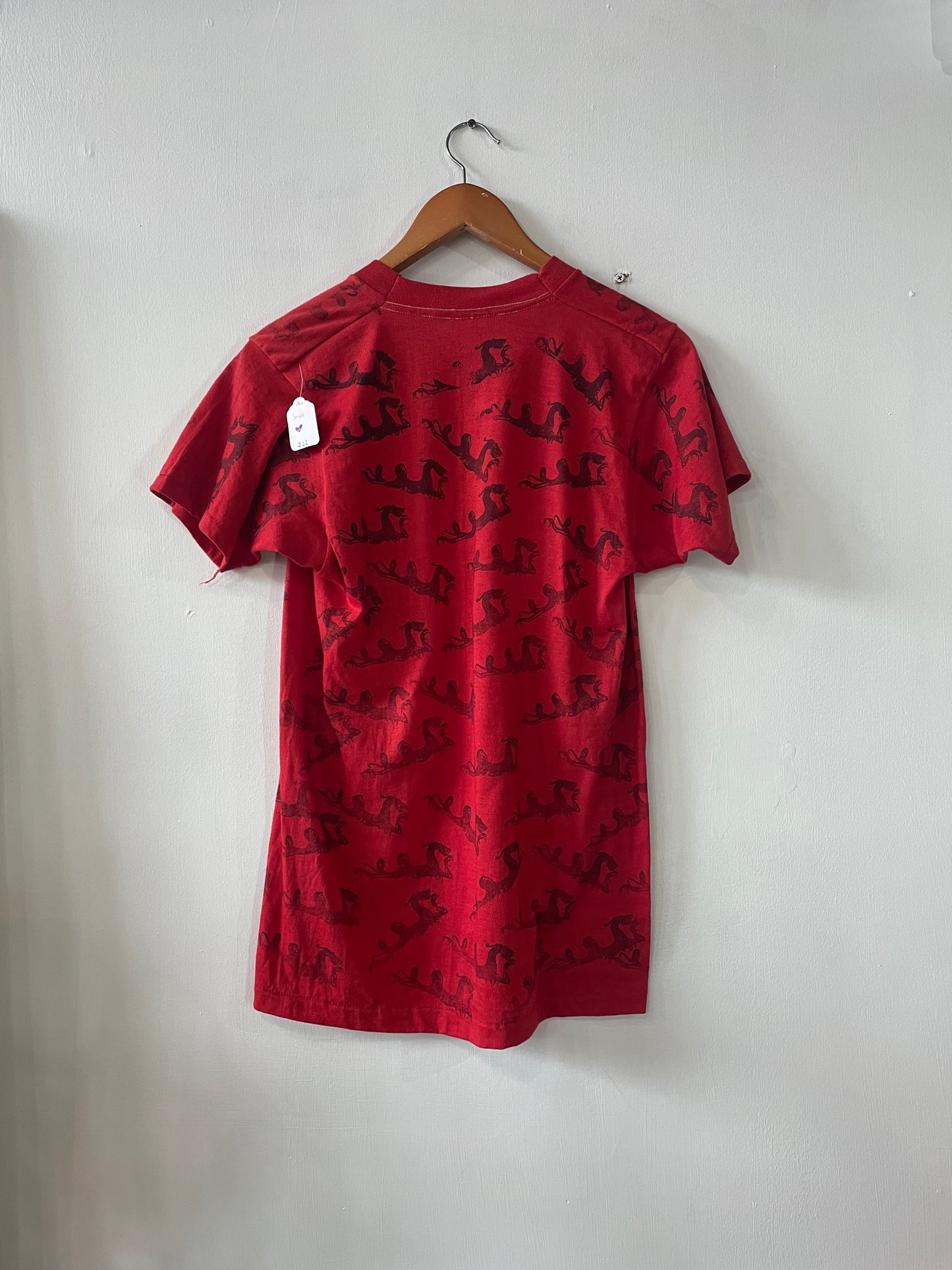 80s Single Stitch Dragon Print Tee • Large