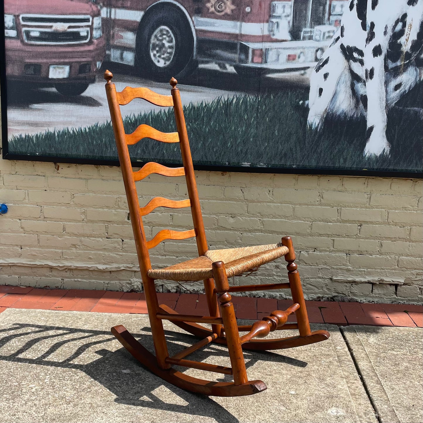 Antique Ladder Back Rocking Chair