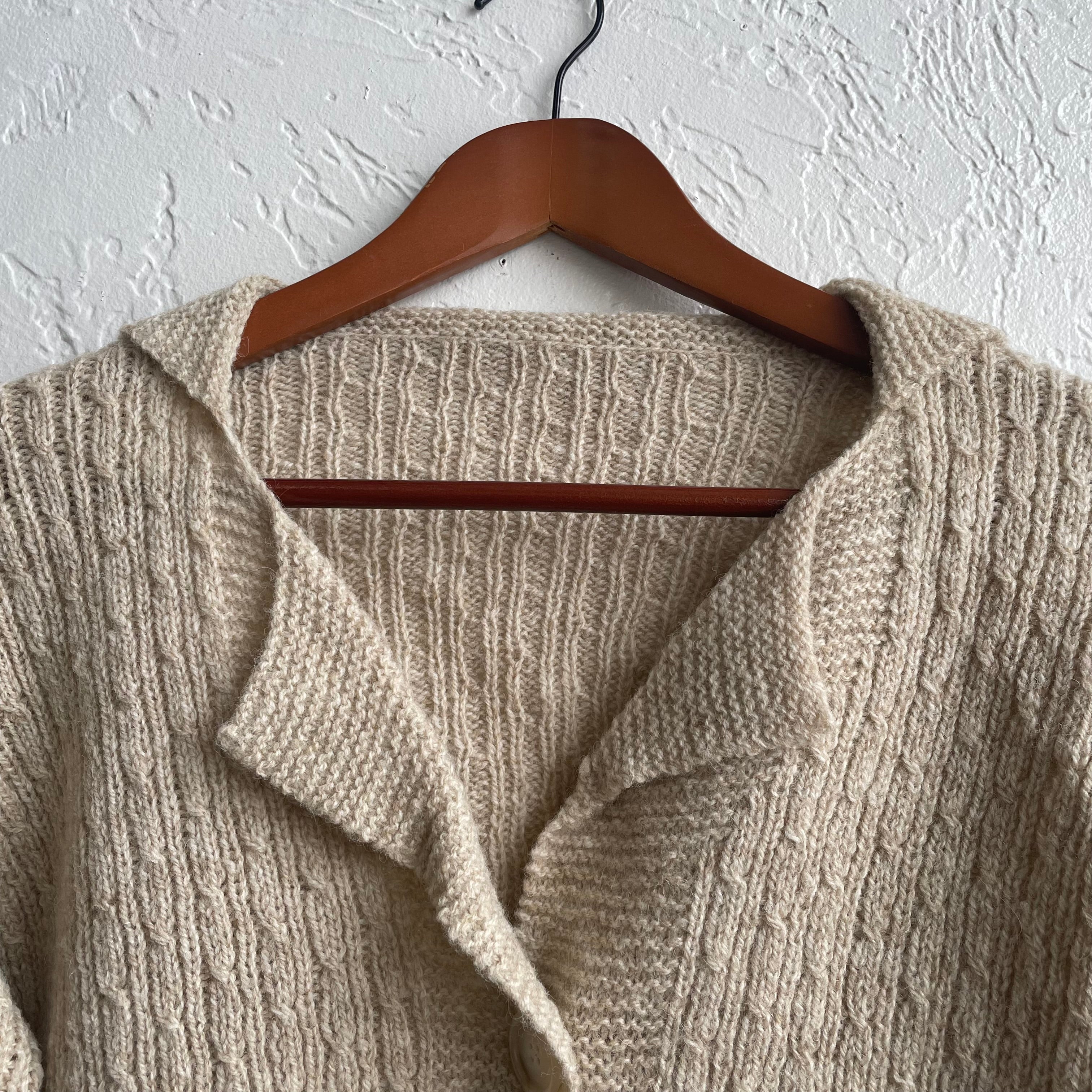 Hand Knit Cream Cardigan | One Size