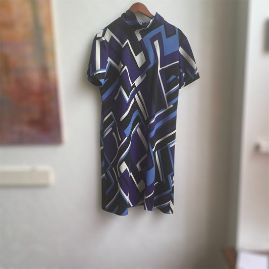 Multi Colored Designed MIDI Dress | XL