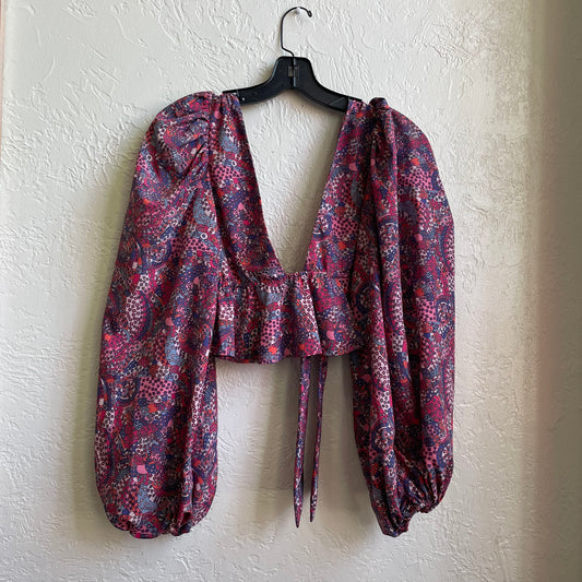 Multi Color Cropped Shirt | Medium
