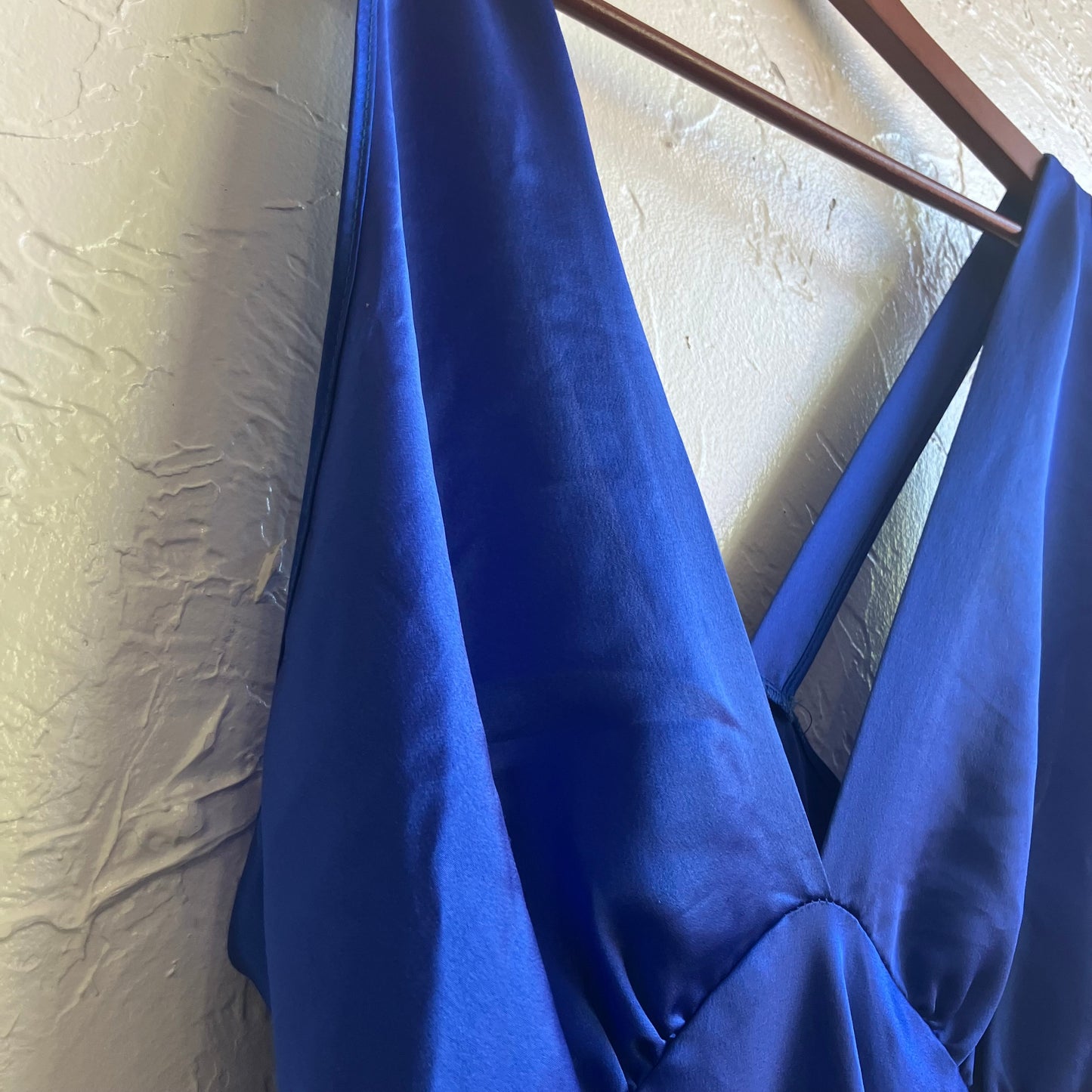 Blue Midi Silk Dress | 2X