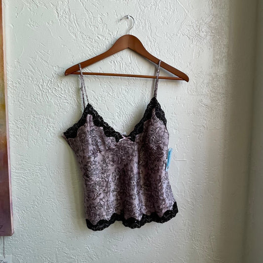 Pink & Black Floral Slip Lingerie Top| XL