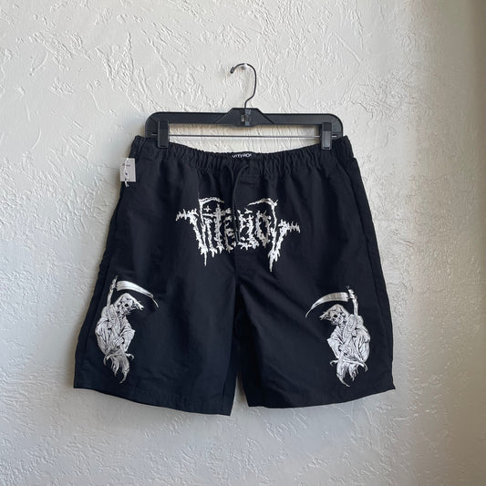 Vitriol Fushion Reaper Black Board Shorts | Size Medium