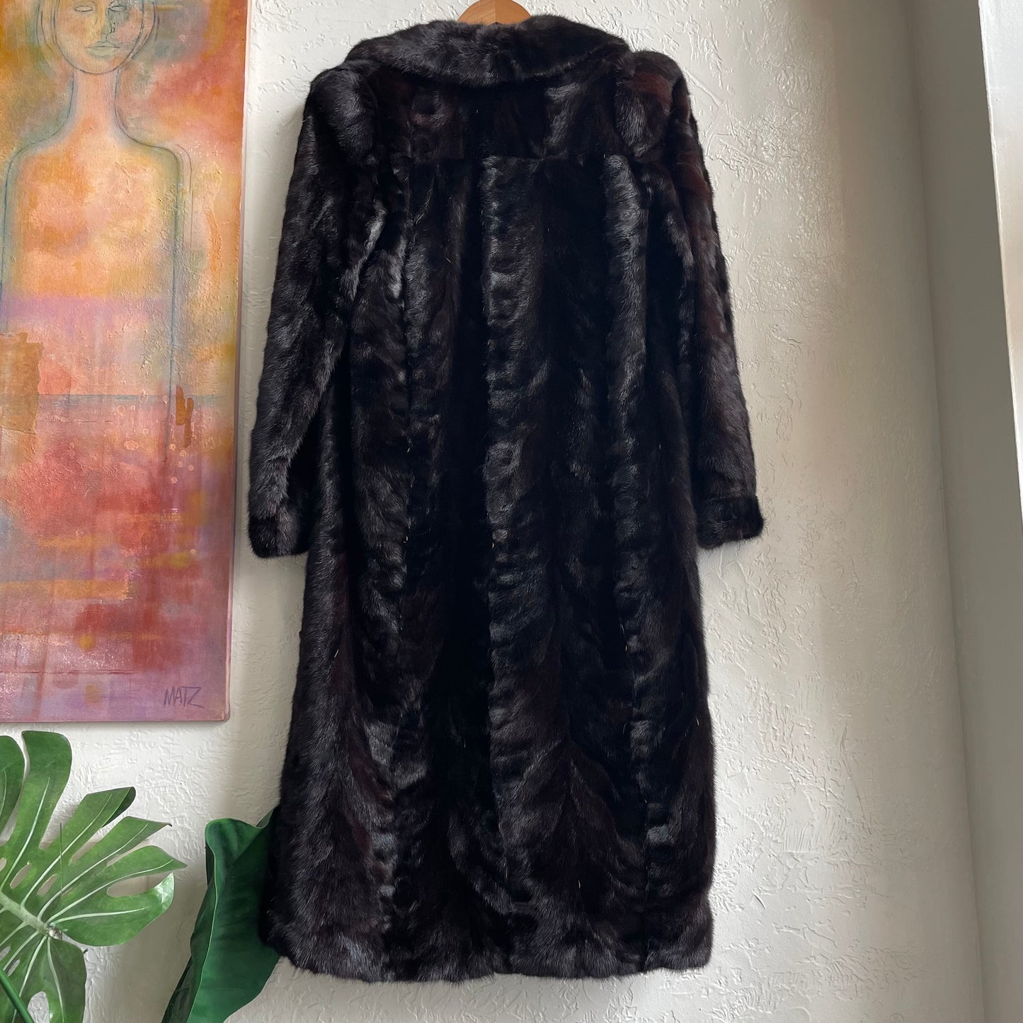 Deep Brown Long Mink Fur Coat | Medium