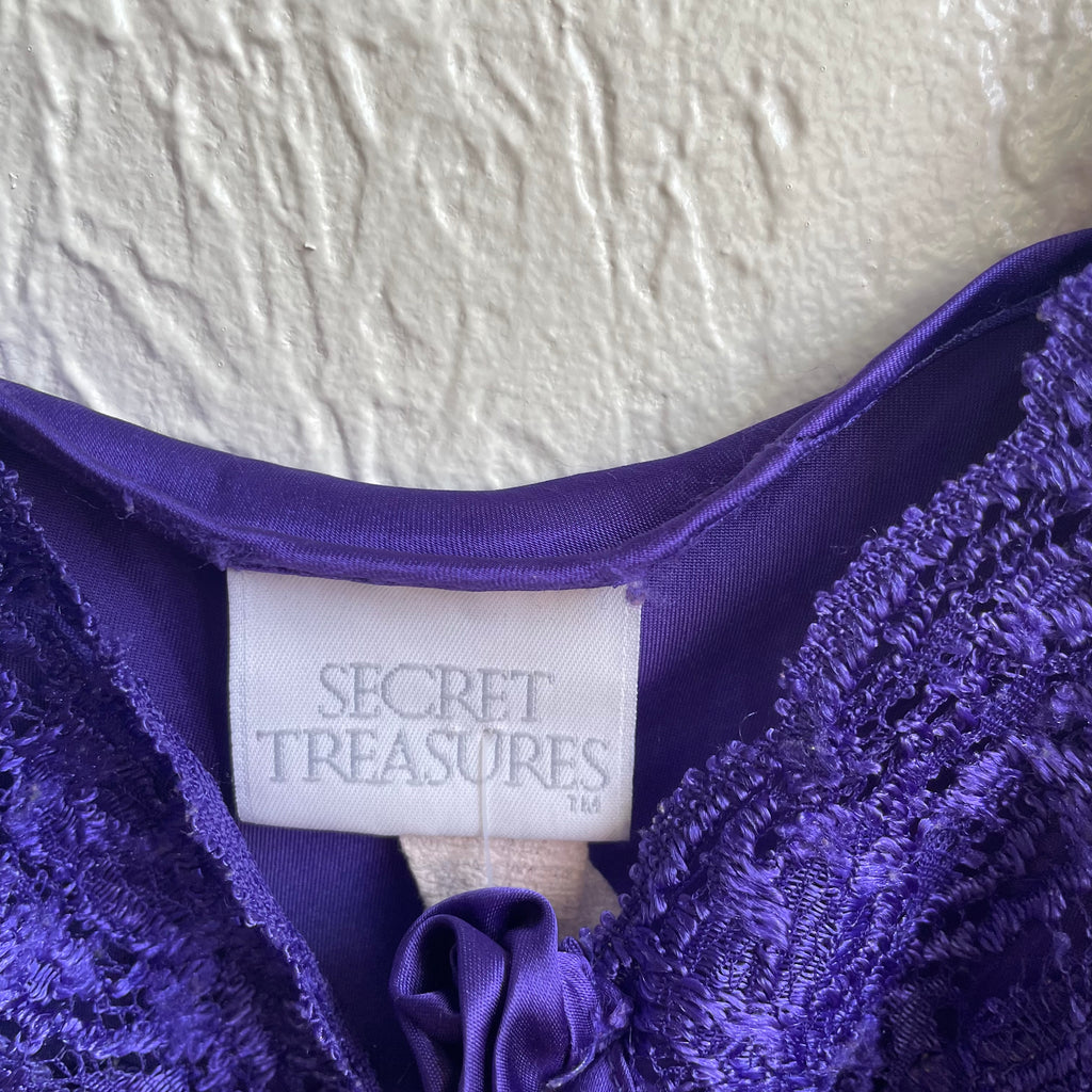 Purple Lace Detailed Lingerie Dress | Medium