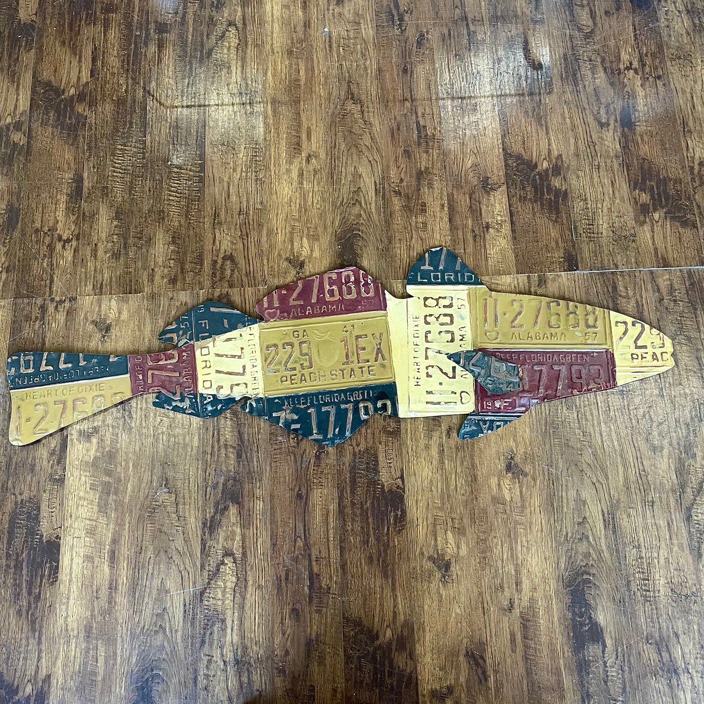 60" License Plate Fish