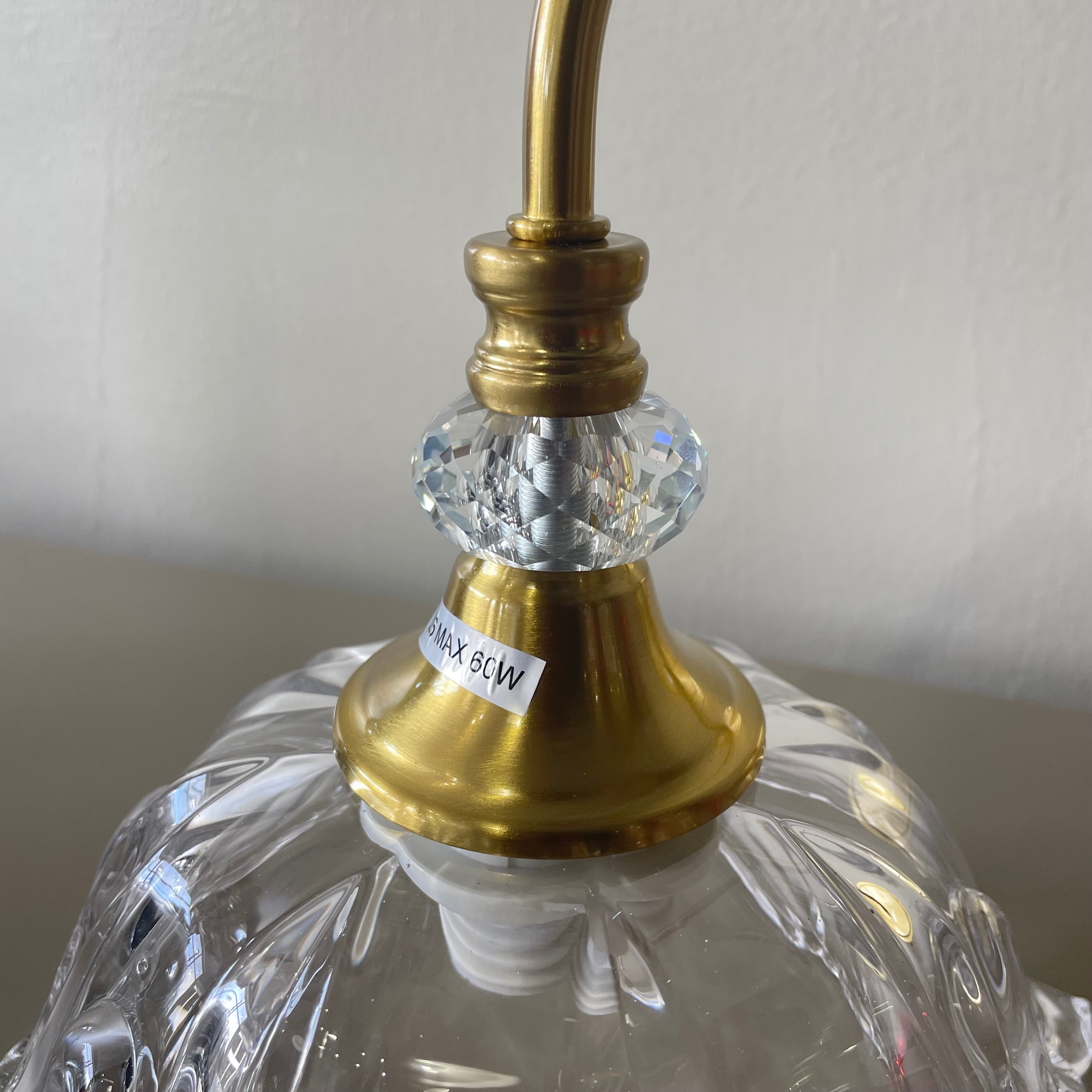 Glass Flower Brush Brass Wall Sconce