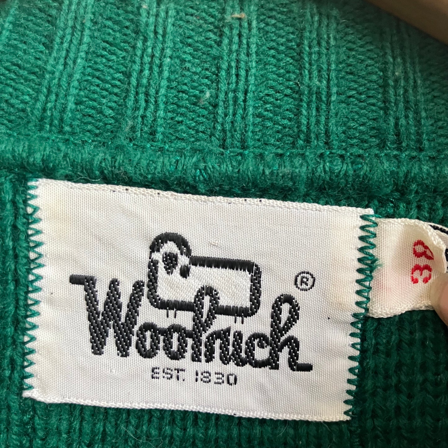 Woolrich Green Knit Cardigan Sweater | Medium-Small