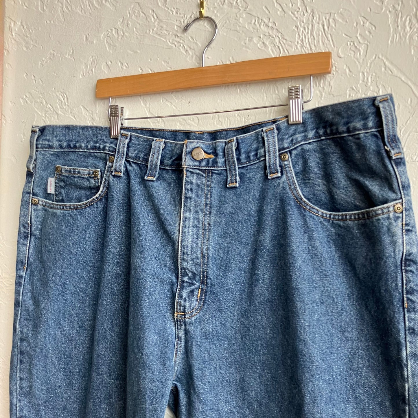 Carhartt Classic Blue Jeans Vintage Logo 44x34