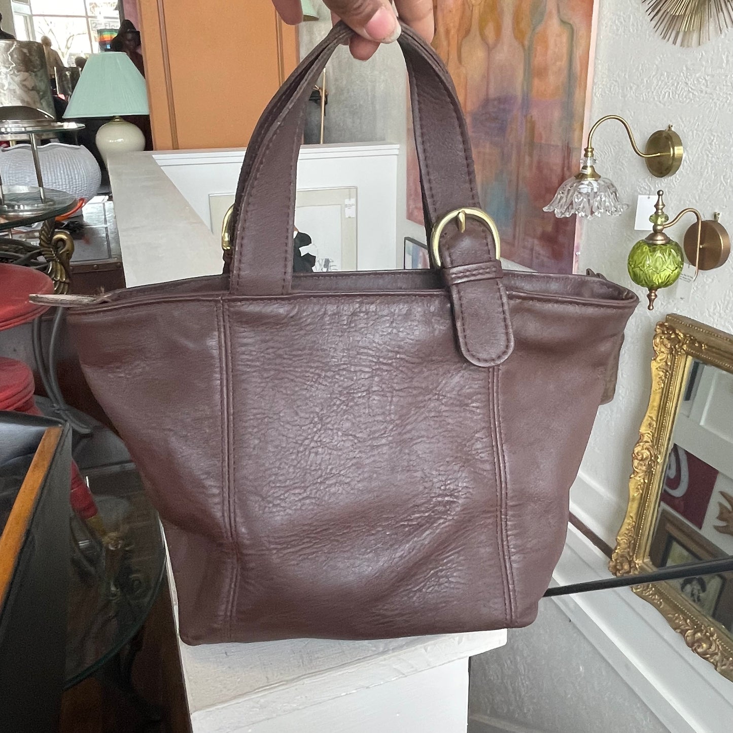 Coach Deep Brown Waverly Tote 1990s #4133