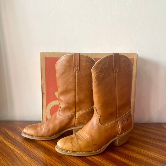 1980s Dingo Leather Cowboy Boots • Men’s 12