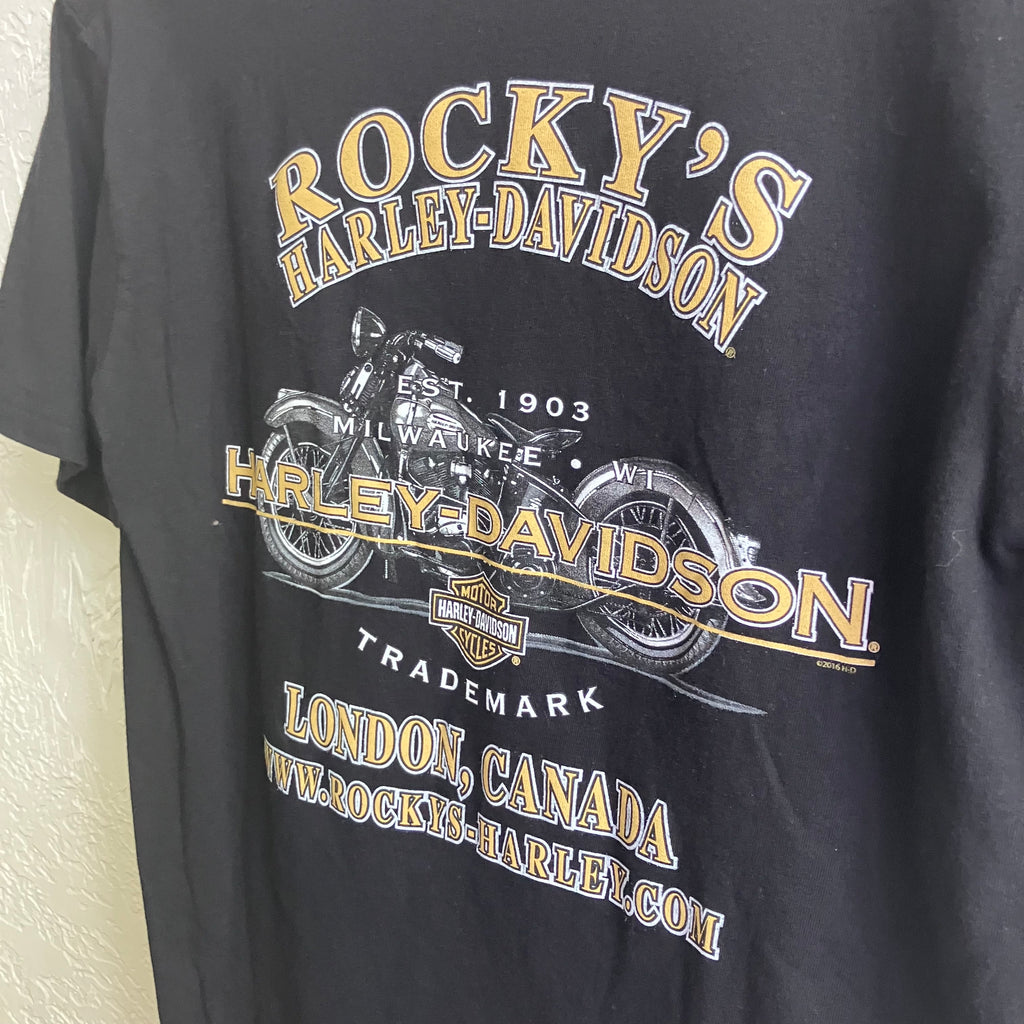 Vintage Wolf Black Harley Davidson Shirt | Medium