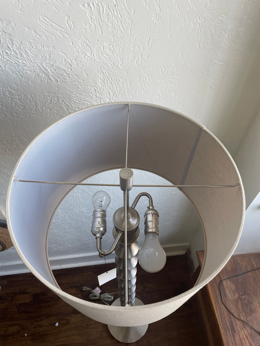 Modern Brushed Nickel Lamp Shade