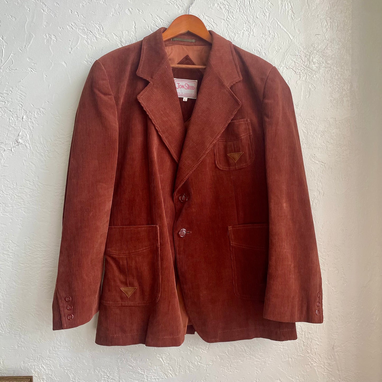 1970s Men’s 3-Piece Corduroy Suit Set | Large