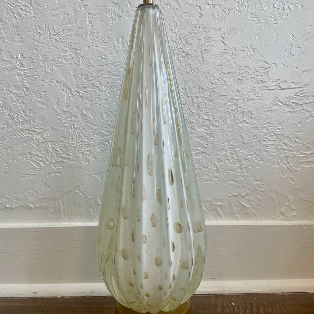 Barovier & Toso Murano Glass Gold Globe Table Lamp Mid-Century Modern