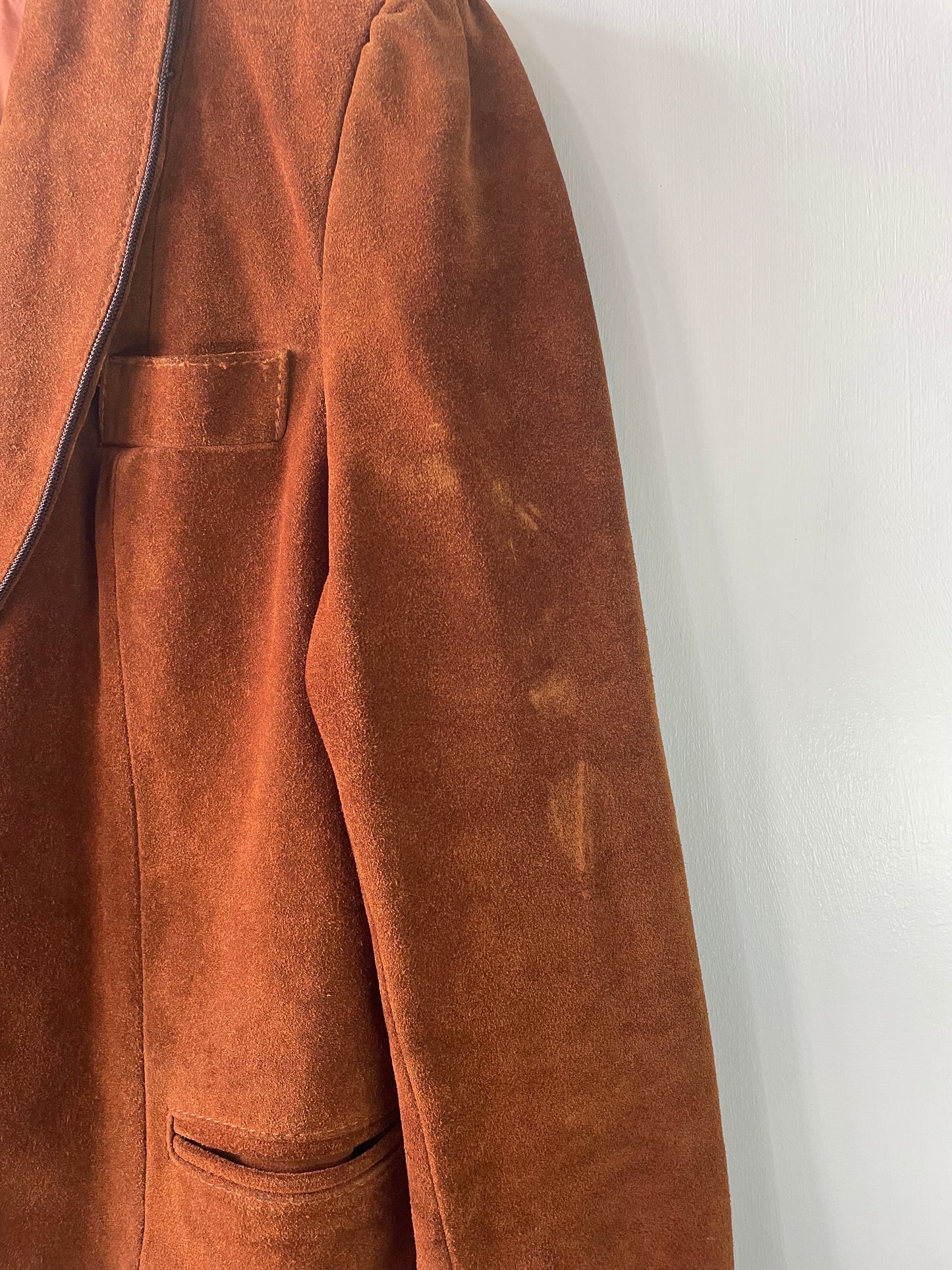 1970’s Suede Burnt Orange Blazer Jacket