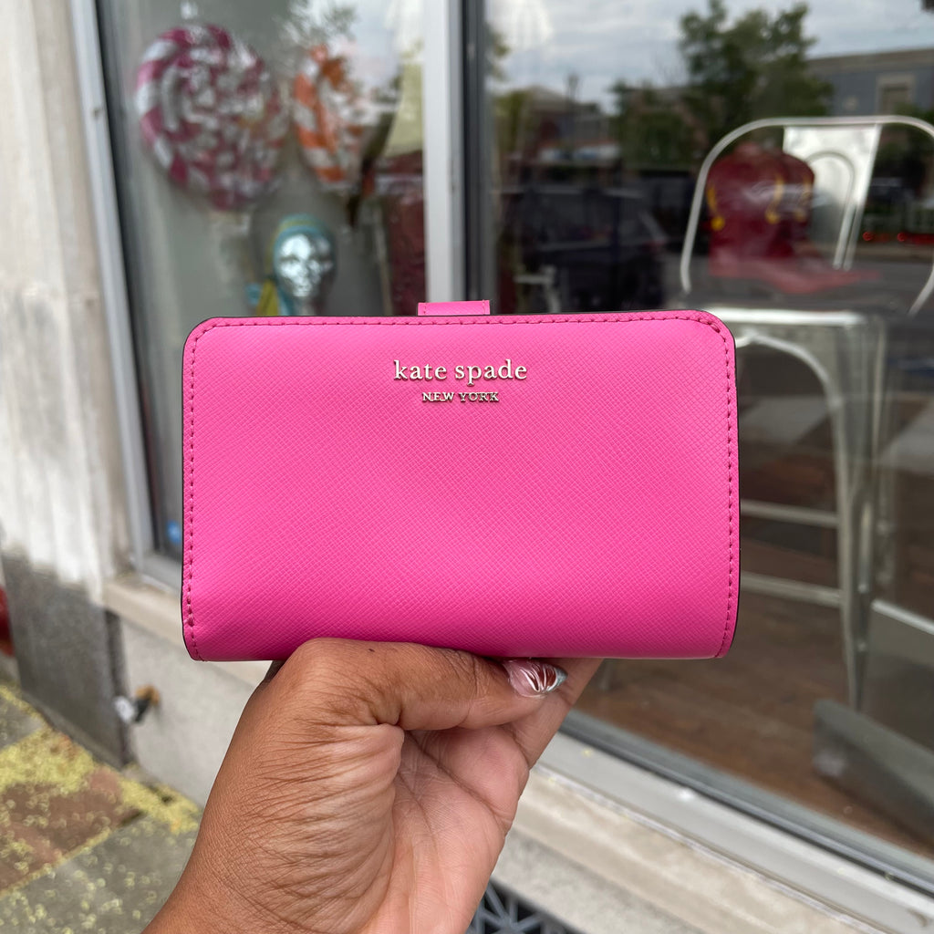 Kate Spade Pink Leather Bi Fold Wallet