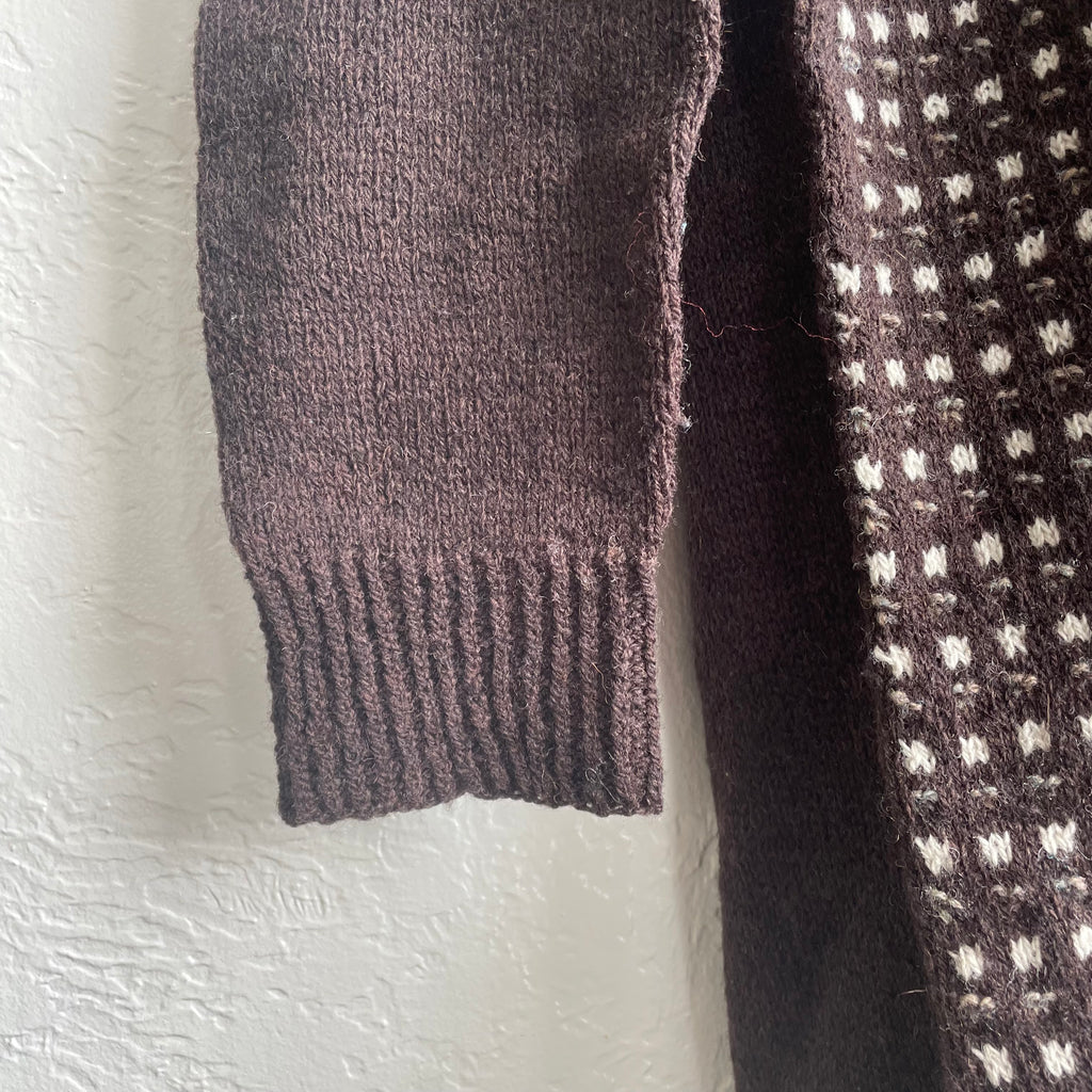 Hand Knit Patterned Cardigan | One Size