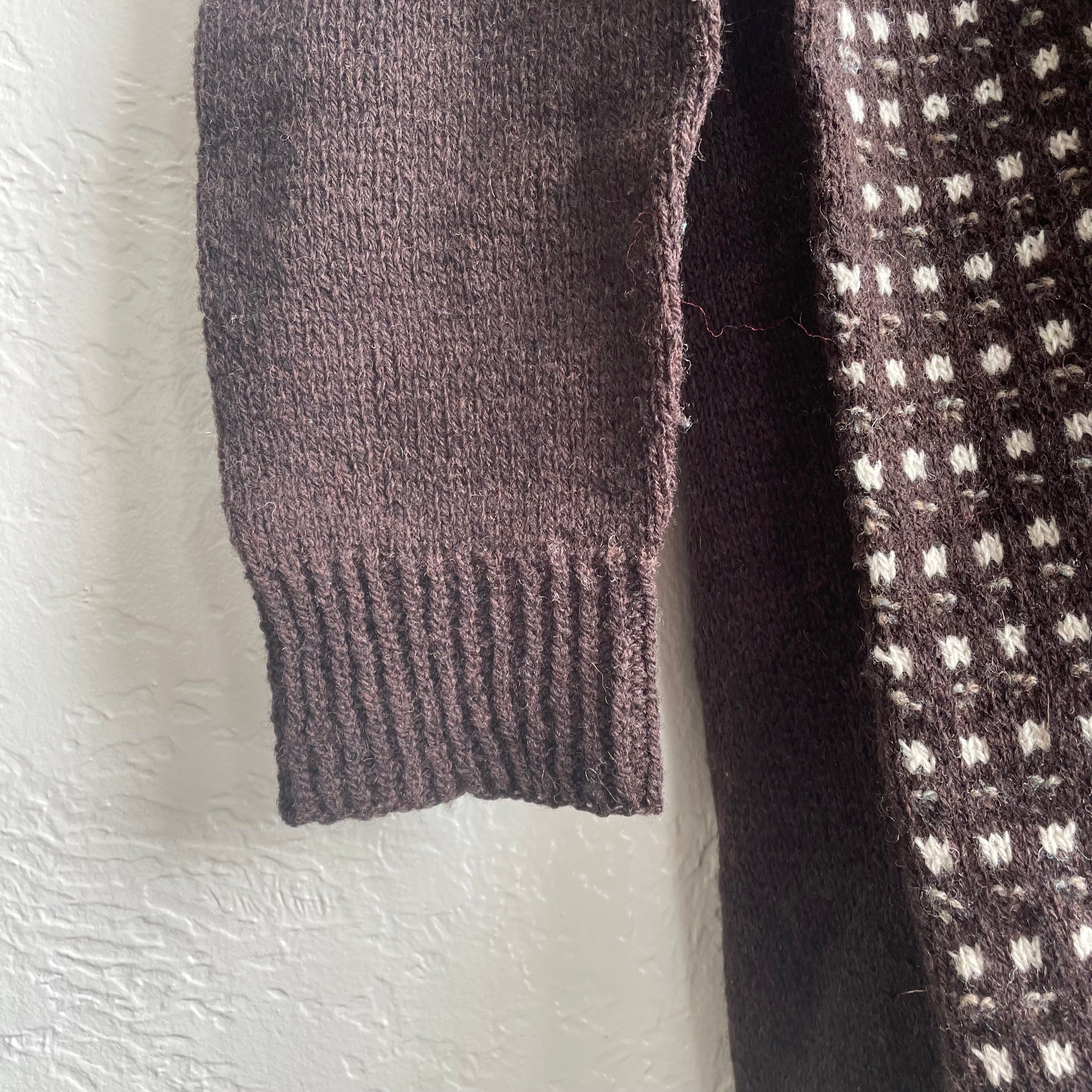 Hand Knit Patterned Cardigan | One Size