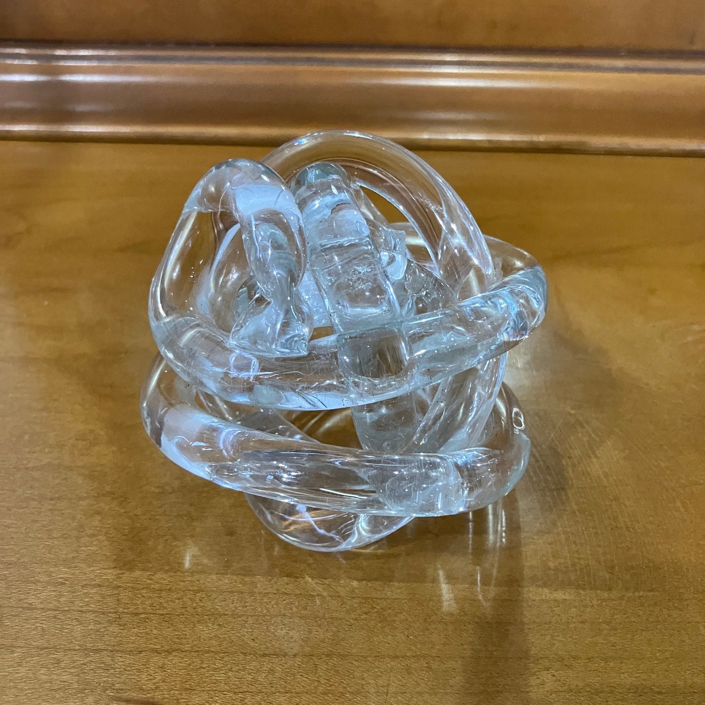 Twisted Knot Glass Paperweight