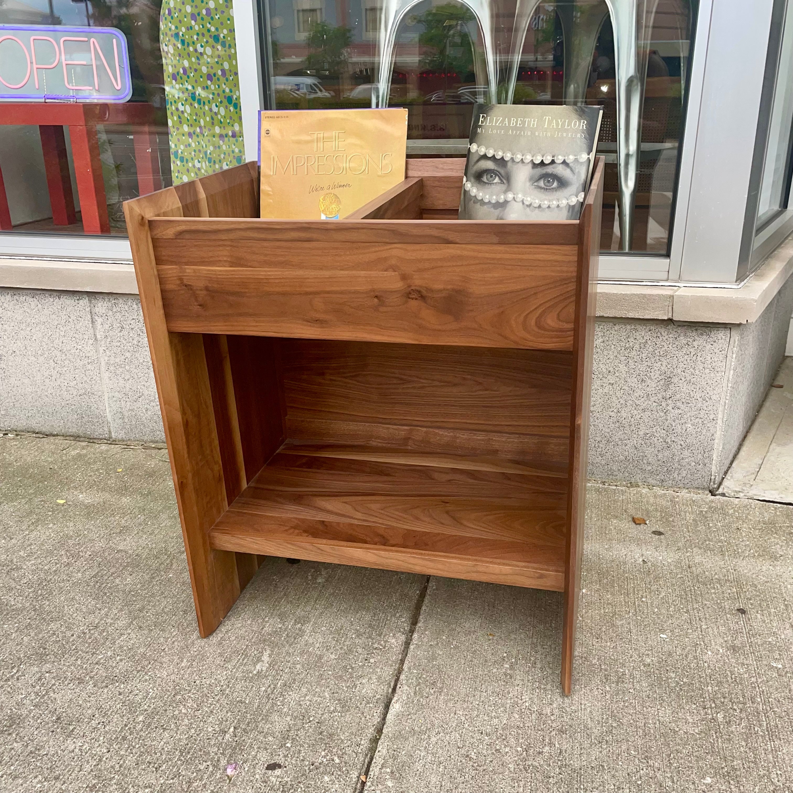 Handmade Walnut Vinyl Record Stand