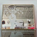 Etched Hollywood Regency Gold Frame Mirror