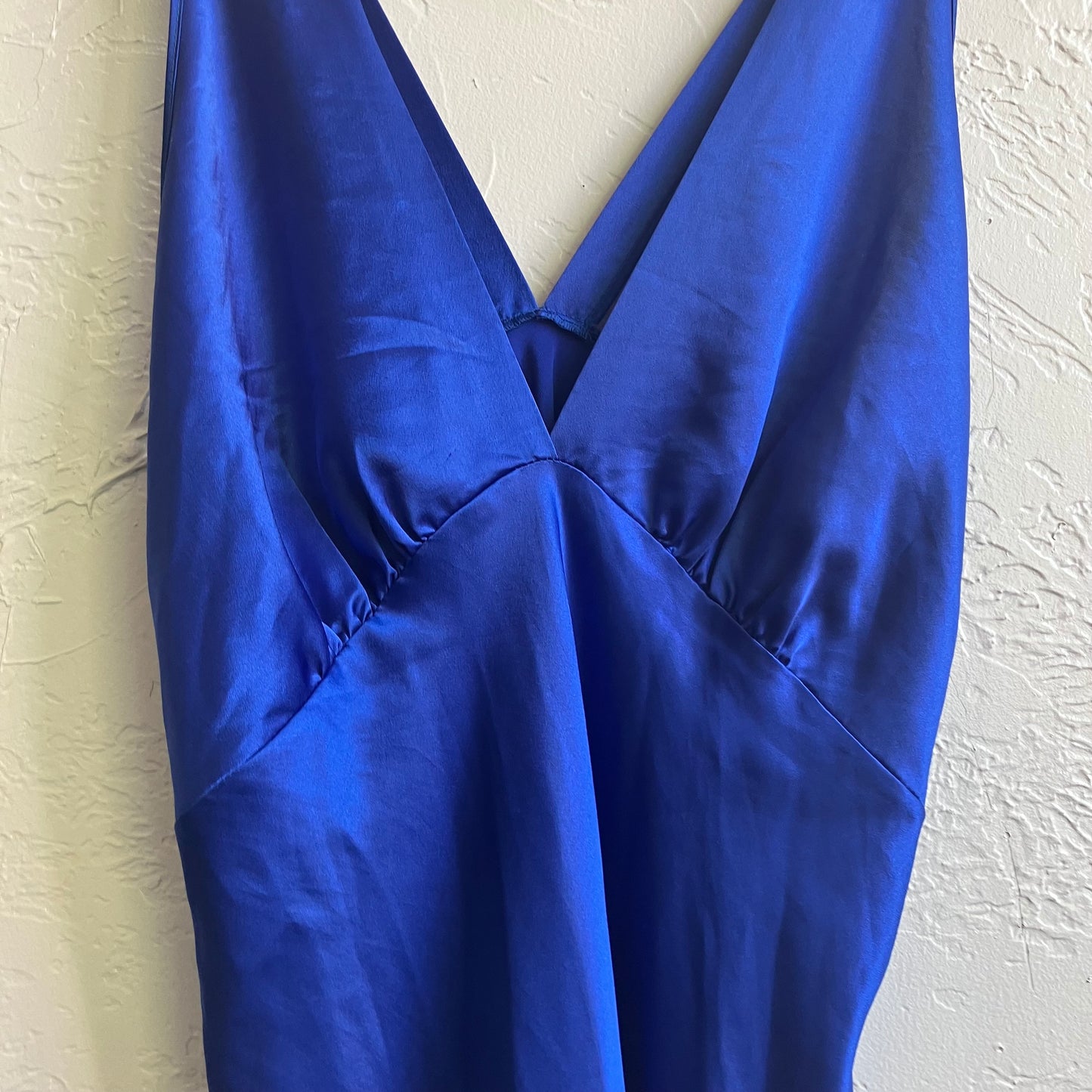 Blue Midi Silk Dress | 2X