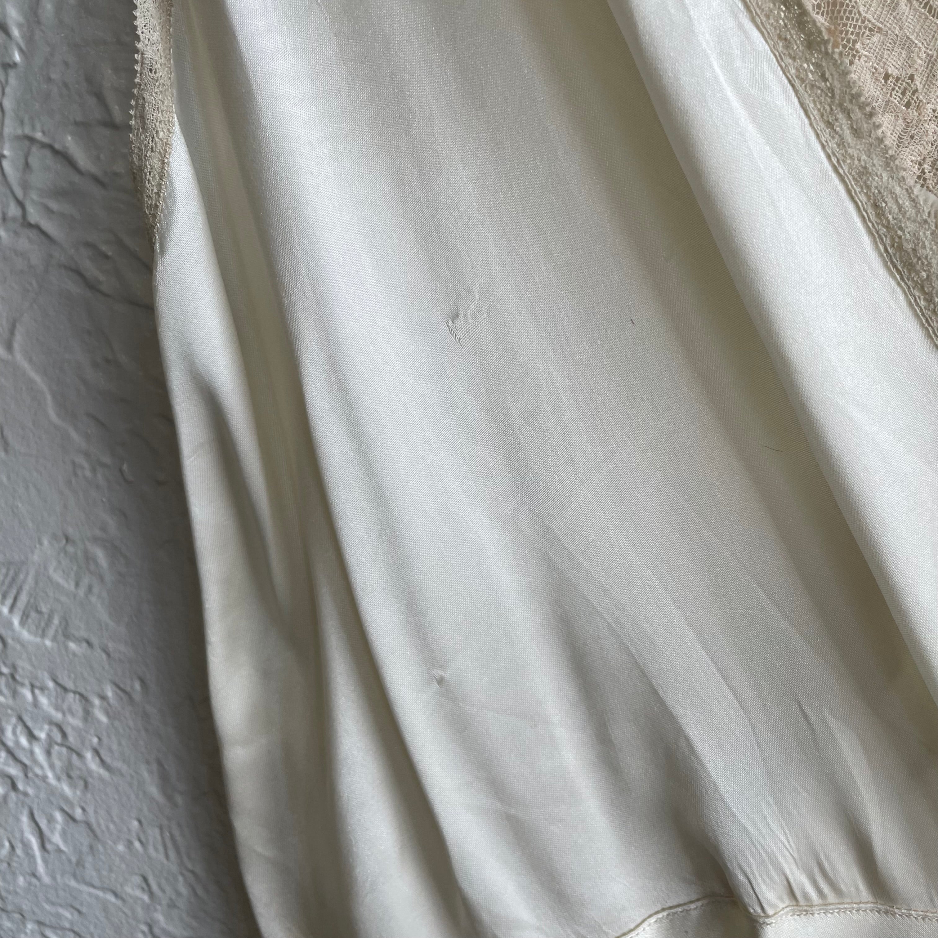 Ivory Silk and Lace Lingerie Night Gown 1930/40's | One Size