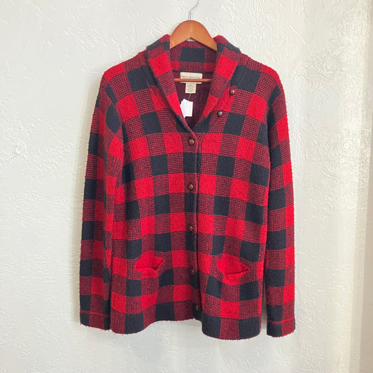 Denim & Supply Ralph Lauren Plaid Red Sweater | Medium