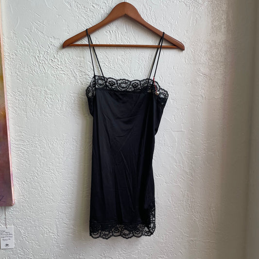 1980's Satin & Lace Camisole Slip Dress | Small