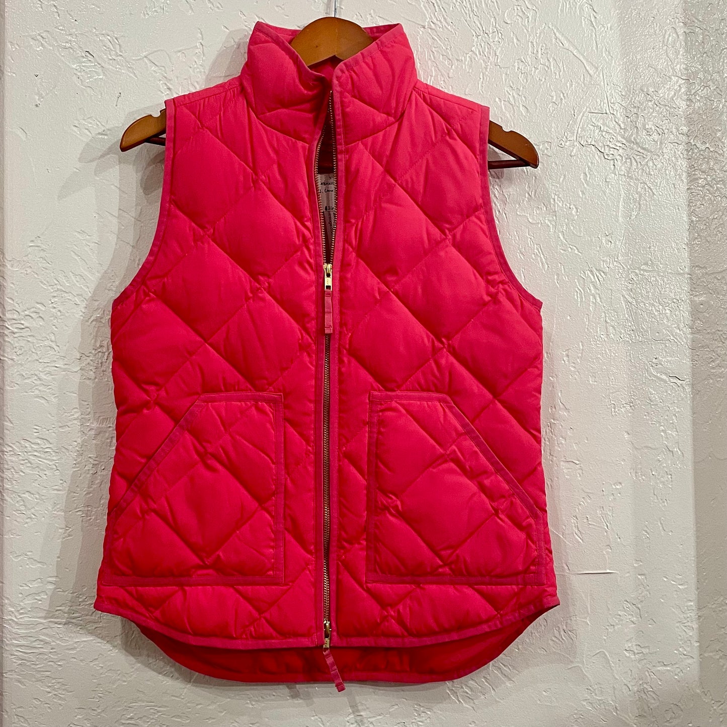 J. Crew Pink Puffer Vest | xsmall