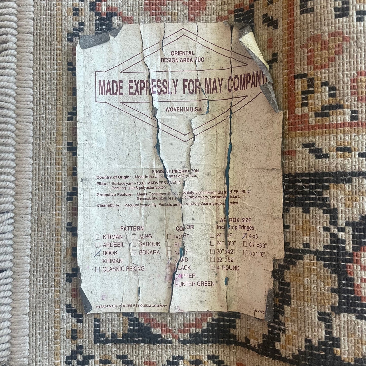 Kerman Oriental Style Tan Rug 4x6