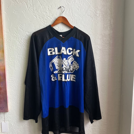 Black & Blue Hockey Jersey | Large
