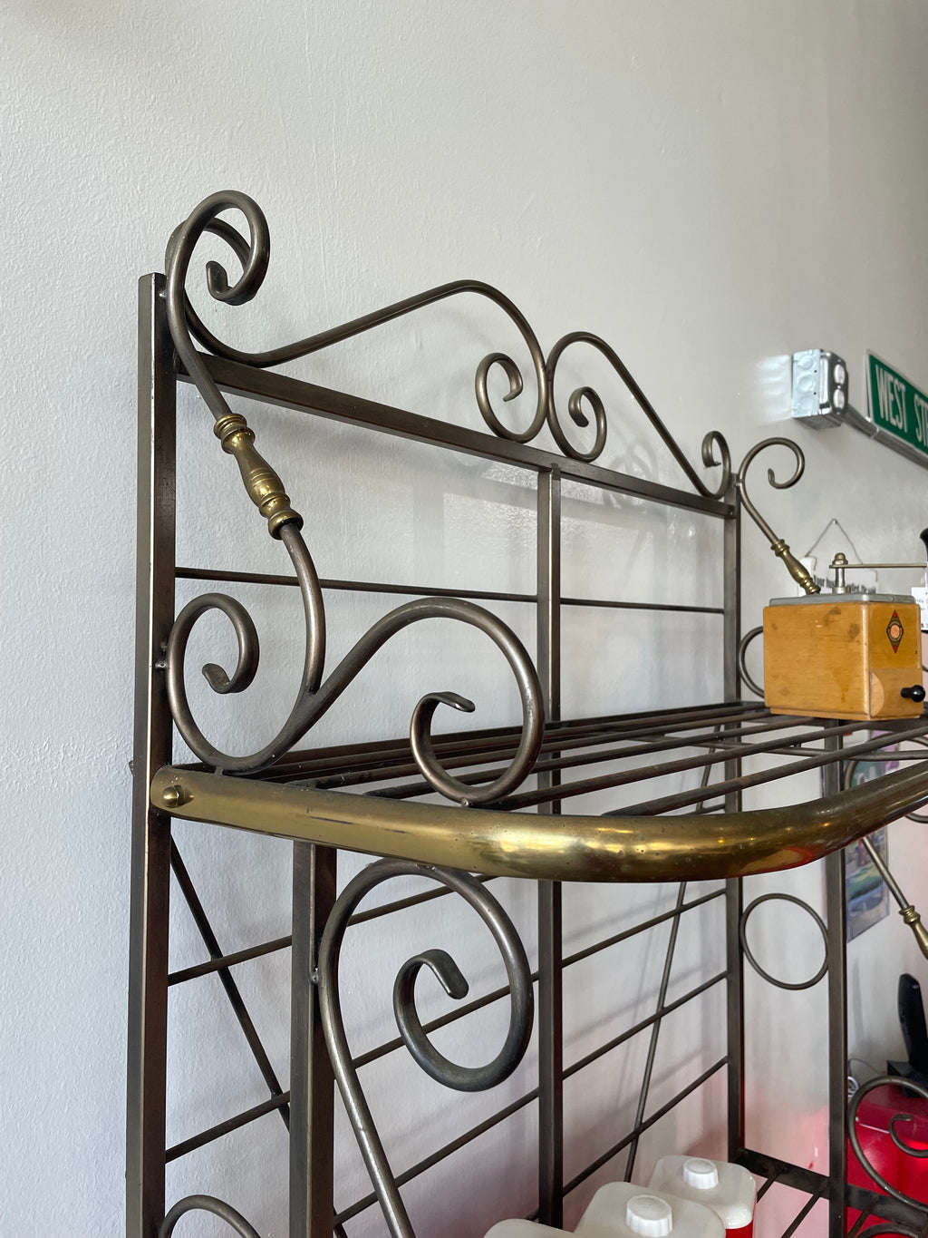 Provincial French Brass Wire Baker's Rack Early 29th Century