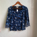 Black & Blue White floral Top | Medium