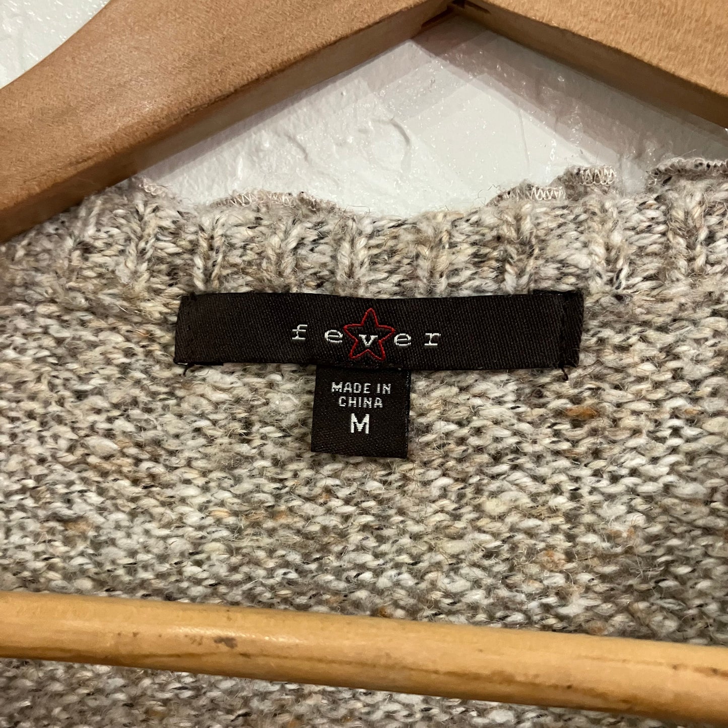 Y2K Cream Ruffle Knit Sweater | Medium