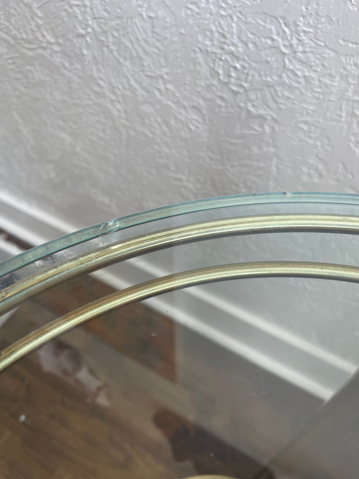 Brass and Glass Plant Stand Mid-Century Modern