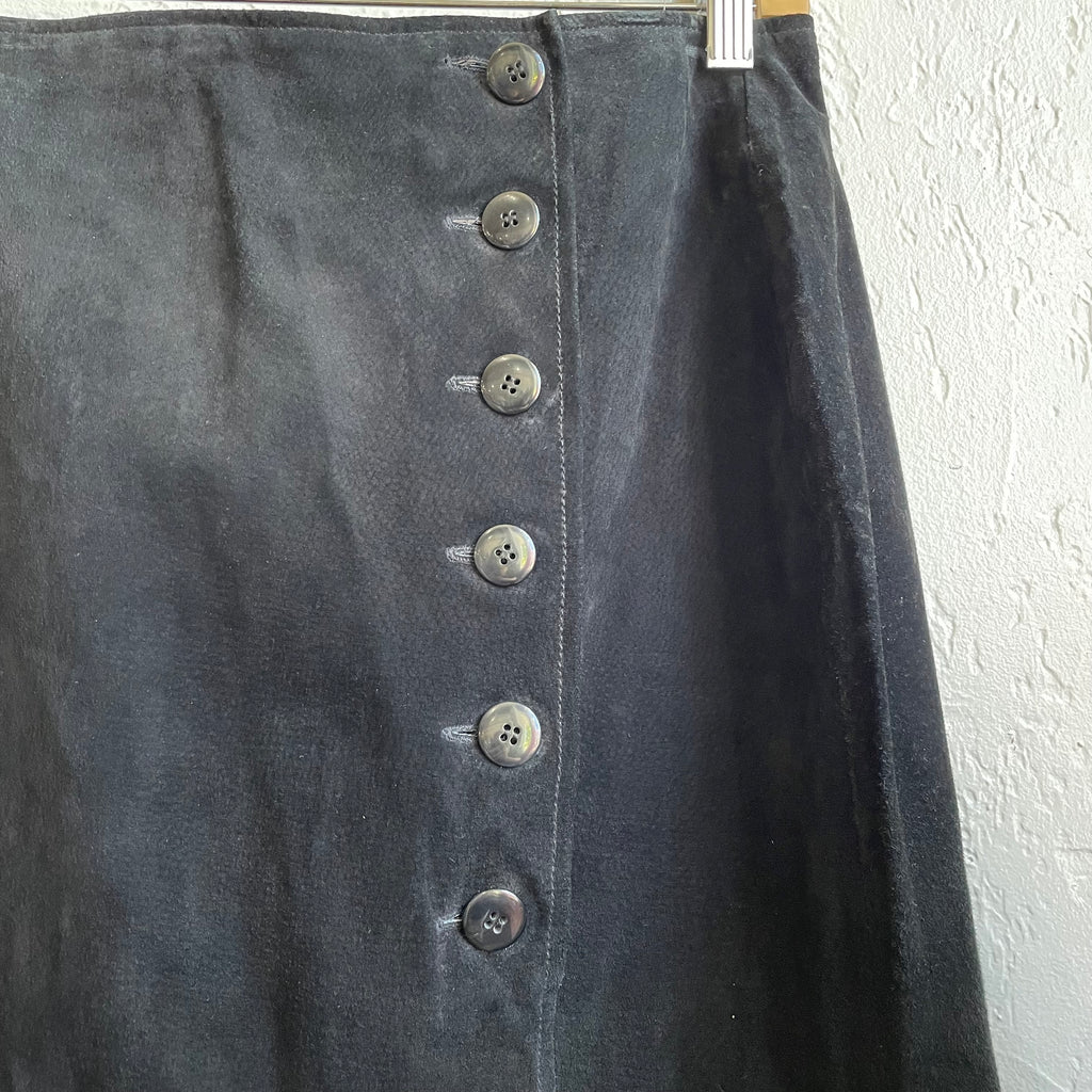 Black Suede Mini Skirt | Medium