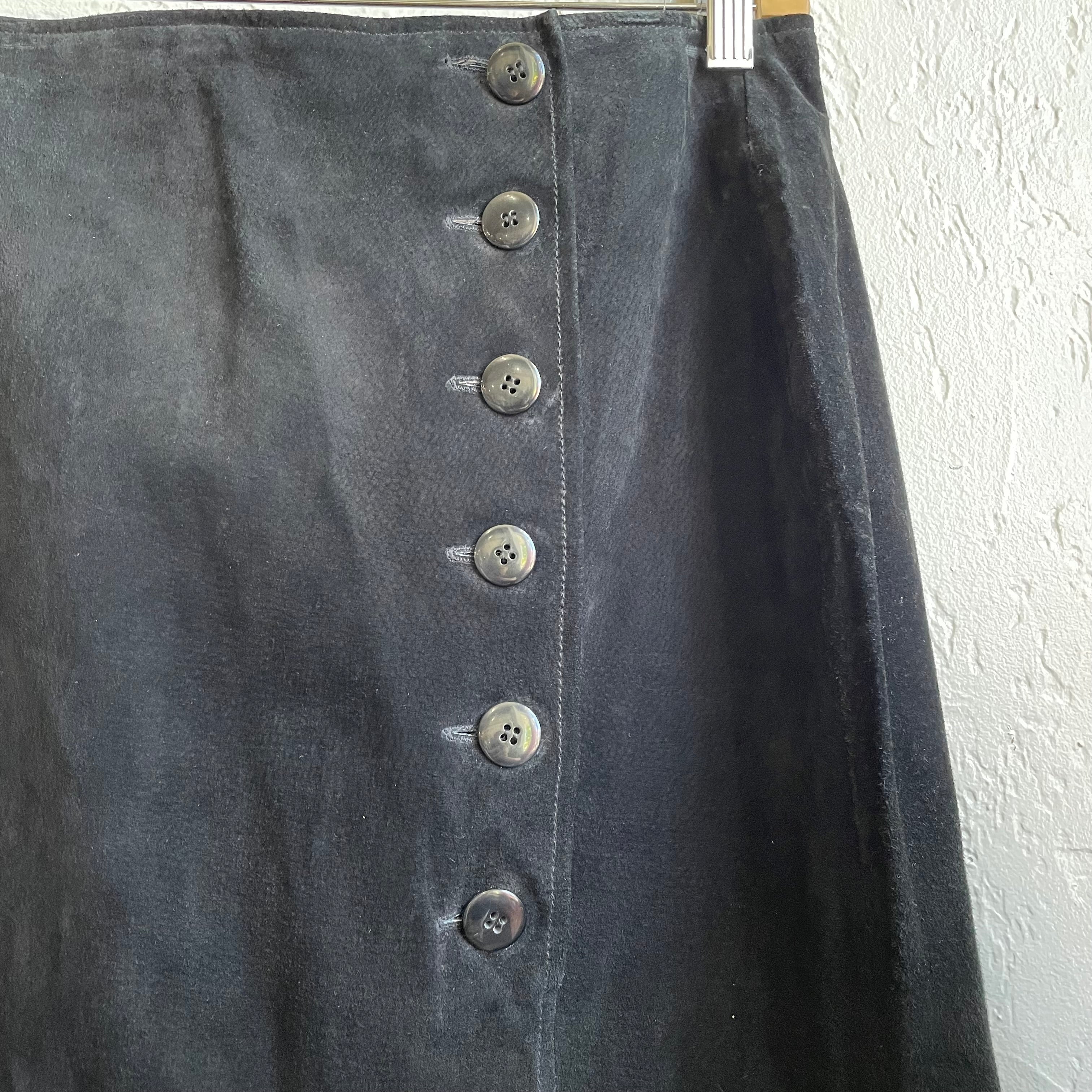 Black Suede Mini Skirt | Medium