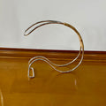 Carl Aubock Style Rattan & Silver Wine Bottle Holder 1950s