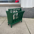 Refurbished Vintage Emerald Green Magazine Rack