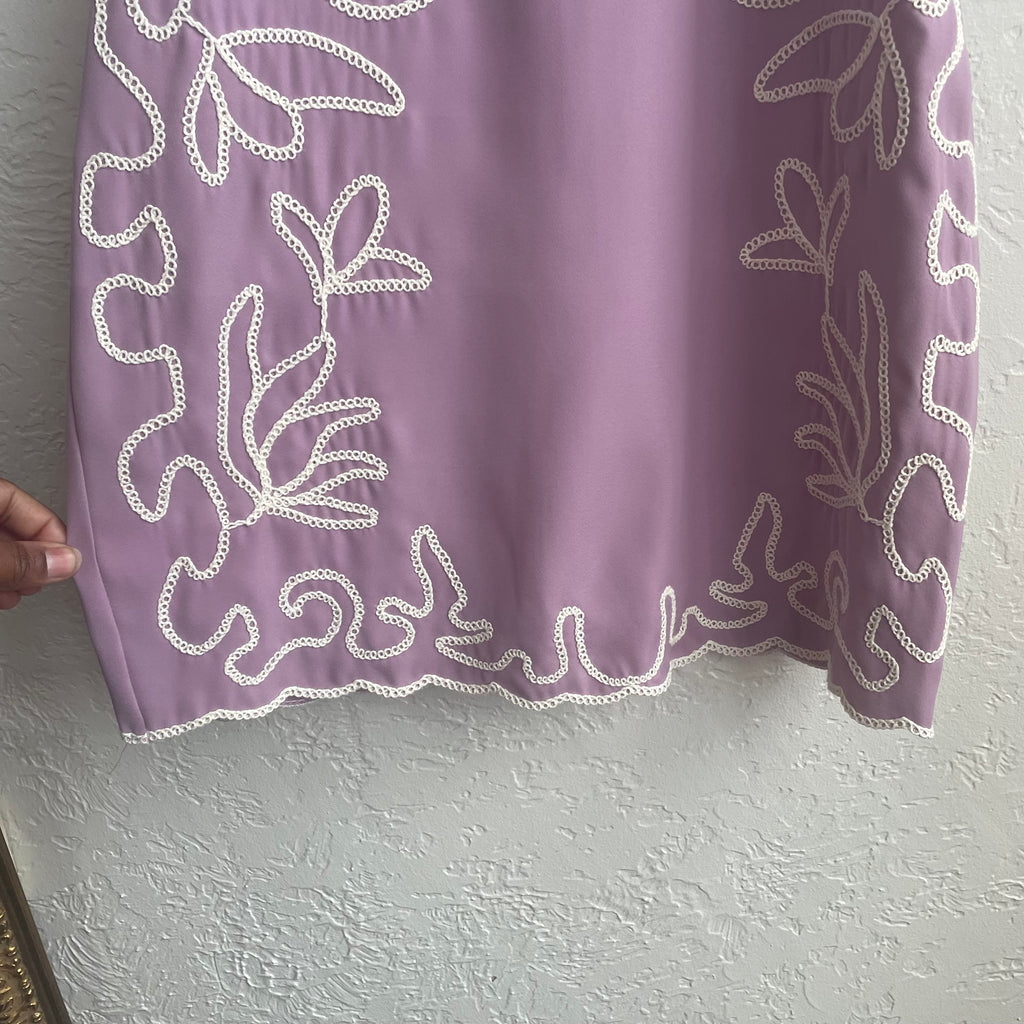 Avec Les Filles Embroidered Seahorse Sleeveless Minidress | Size 6