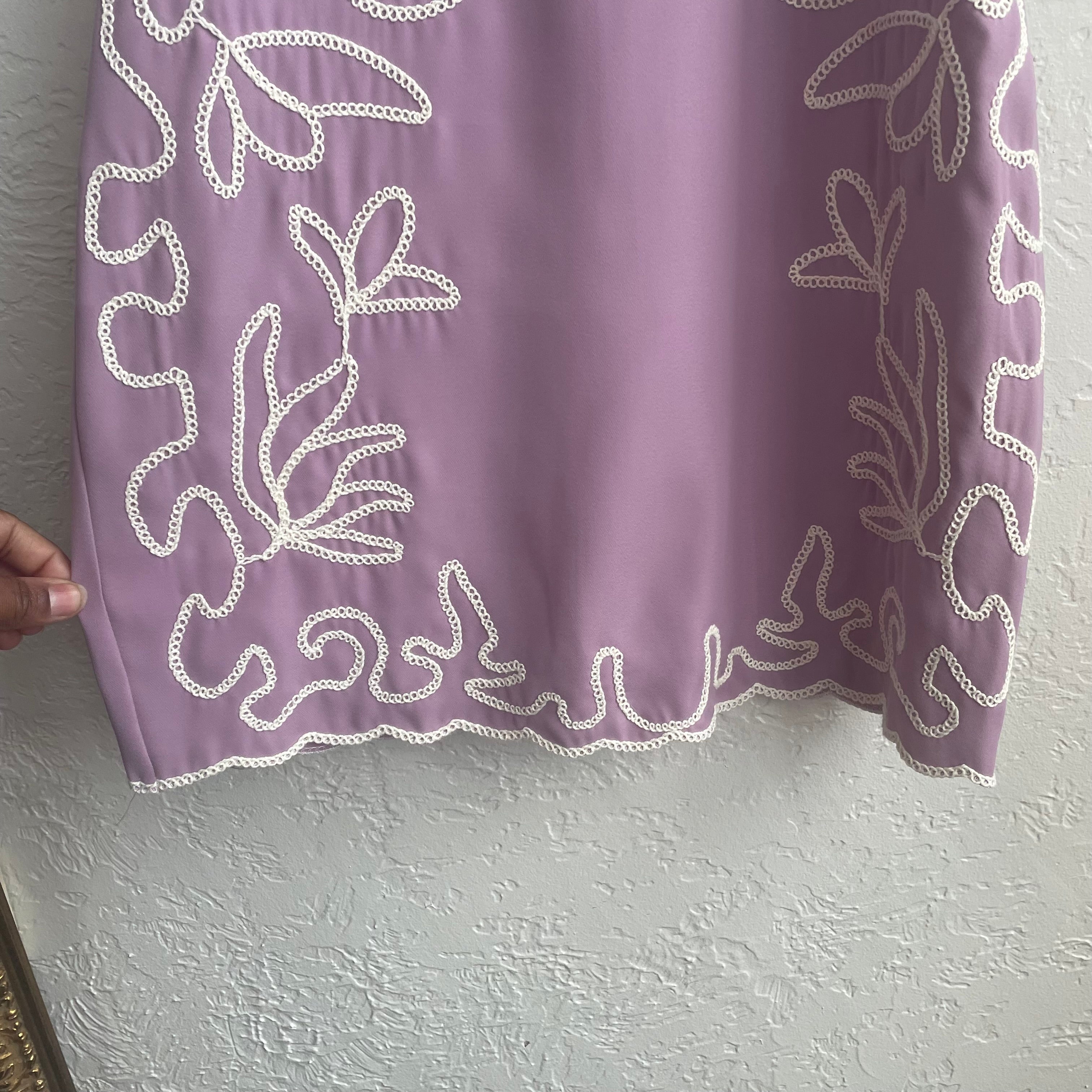 Avec Les Filles Embroidered Seahorse Sleeveless Minidress | Size 6