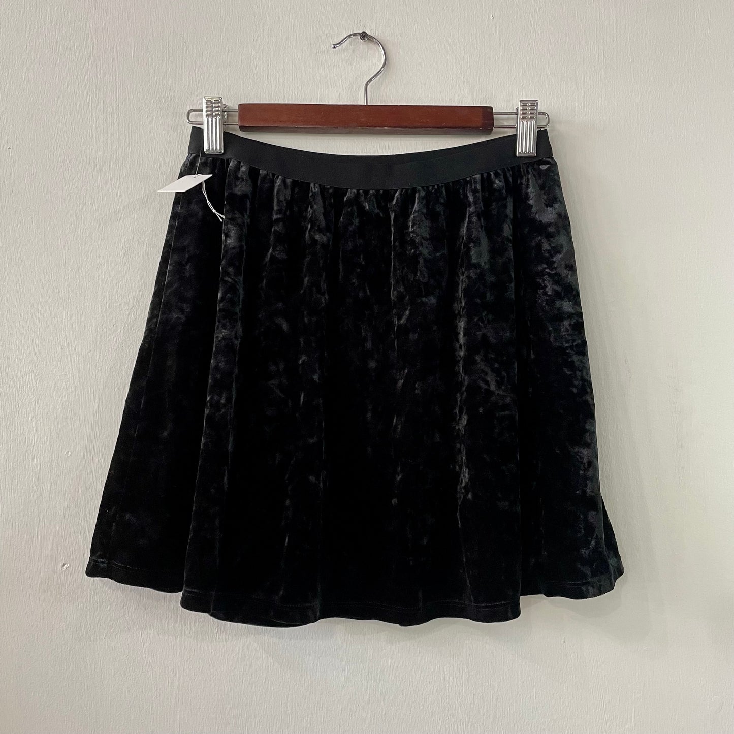 Black Velvet Mini Skirt