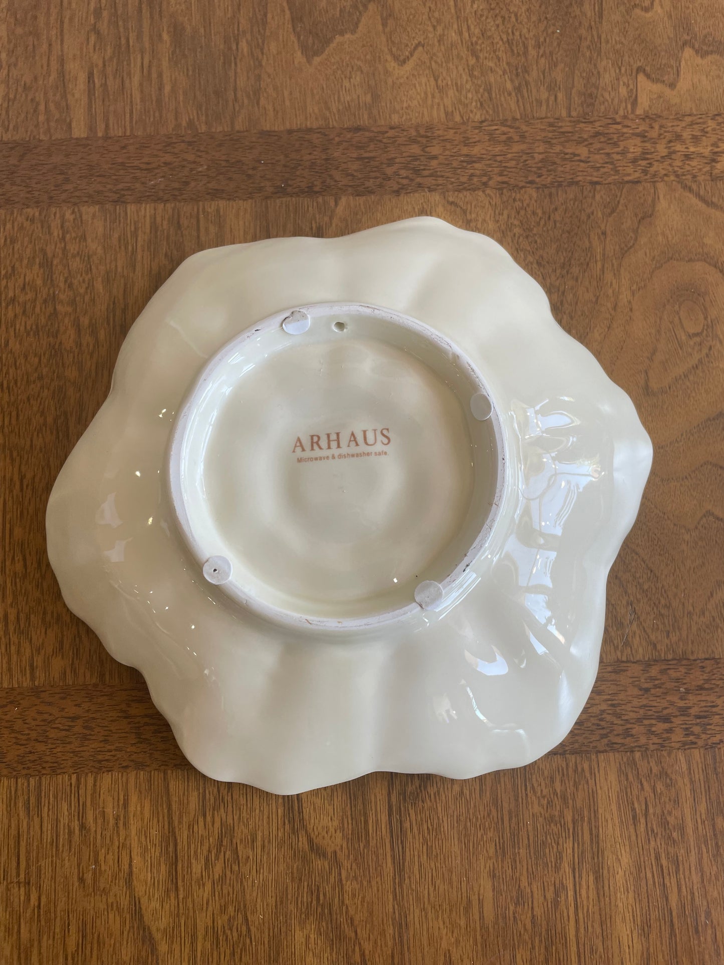 Arhaus Cream Ceramic Plate 8"